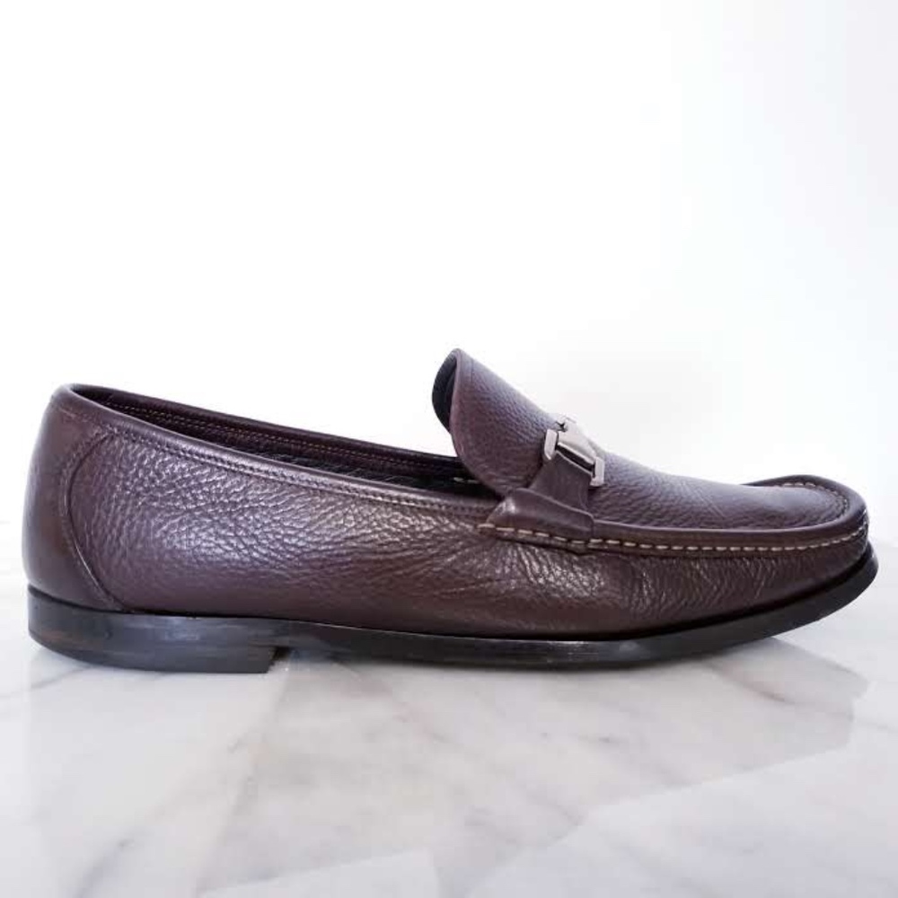 Allen Edmonds FIRENZE Horse Bit Loafer Brown 13 D - Picture 2 of 8